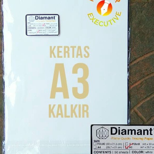 

Flash Sale Pak 5 Lembar Diamant Kes Kalkir A3 Prima Quality Tracing Paper 885 grm2