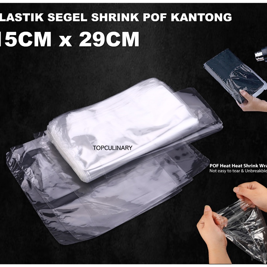 

KP8 PLASTIK SHRINK TIPIS POF KANTONG SEGEL BUKU MAJALAH 15CM X 29CM