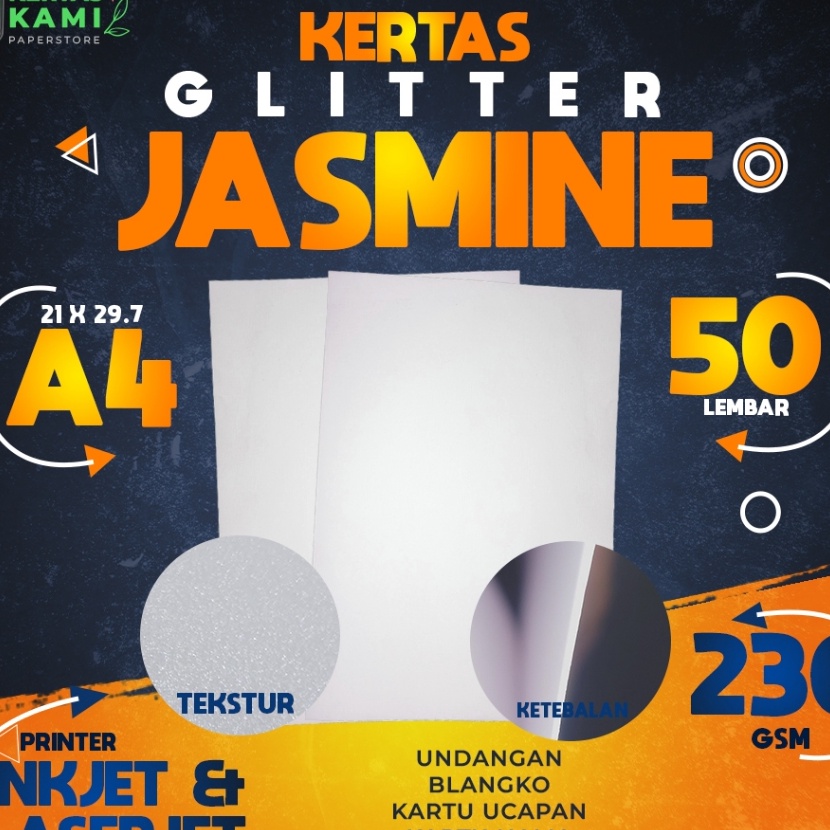 

Sale Kes Jasmine TEBAL 23 gsm A4 isi 5 lembar Kes Jasmine Glitter Putih A4 23 gram Kes Blangko Undangan Karton Ih Sertifikat Flower ukuran A4