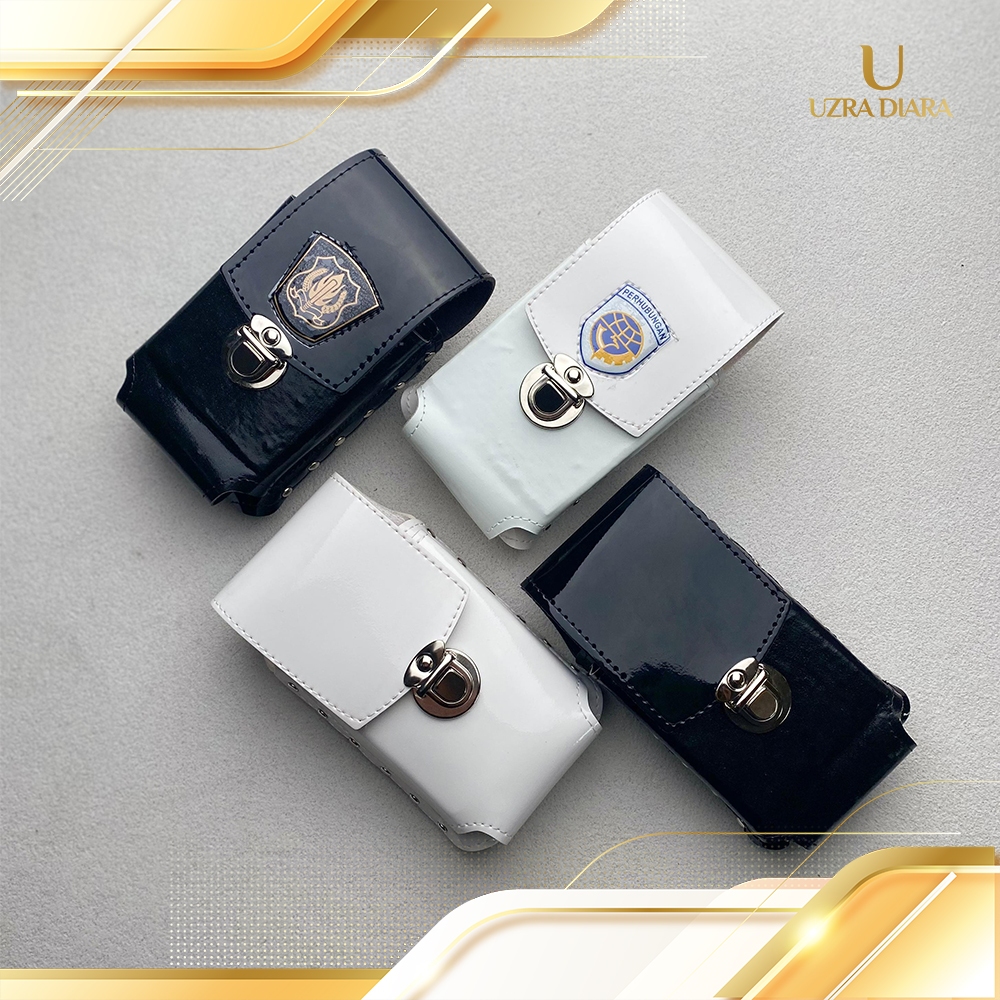 Dompet Hp Sarung Hp Tempat Hp Pinggang Polisi Logo satpam security polos hitam putih