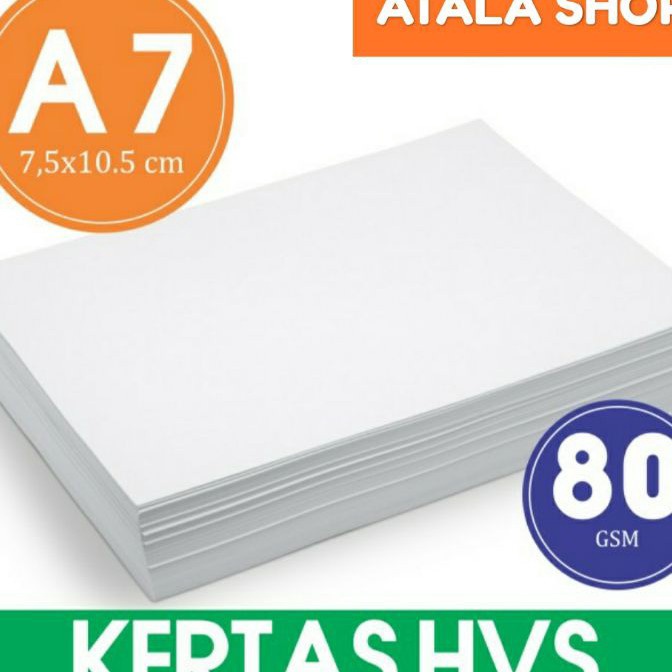 

Hot Kes HVS 7Gsm Ukuran A7 75x15cm isi pcs