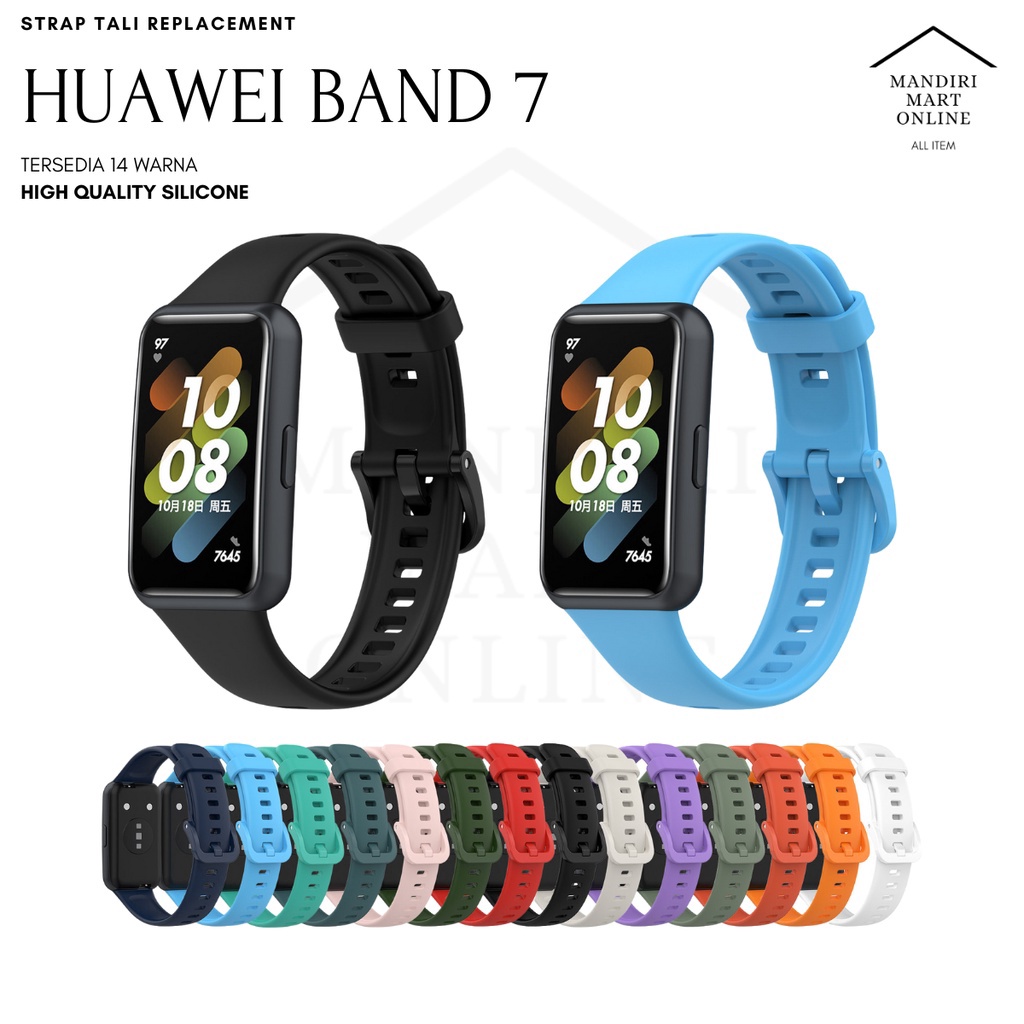 Strap Huawei Band 7 Tali Pengganti Huawei Band 7 Strap Warna Polos Solid