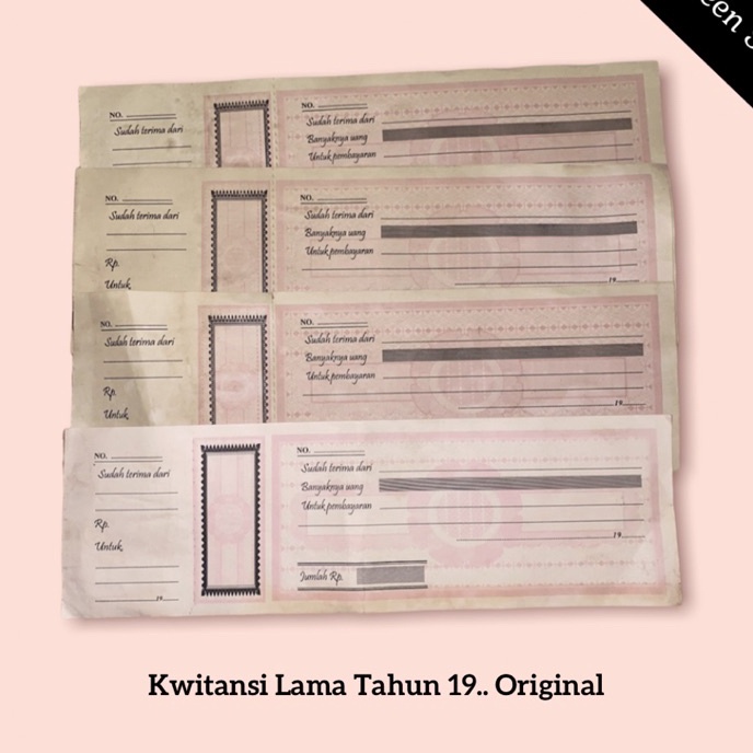 

Wow Kwitansi Lama Tahun 19XX