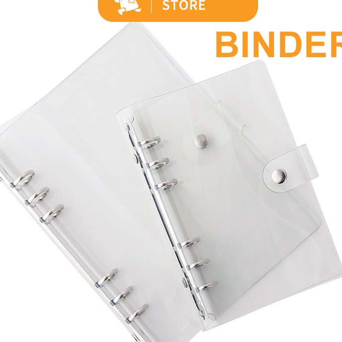 

Langka A7A6 A5 Buku binder Spiral Notebook PVC Binder Cover Planner 6Ring LooseLeaf FolderRabbit Stationery