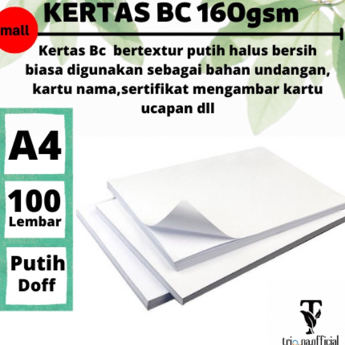 

KP8 kes bc briefcard 16gsm putih 1 lbr