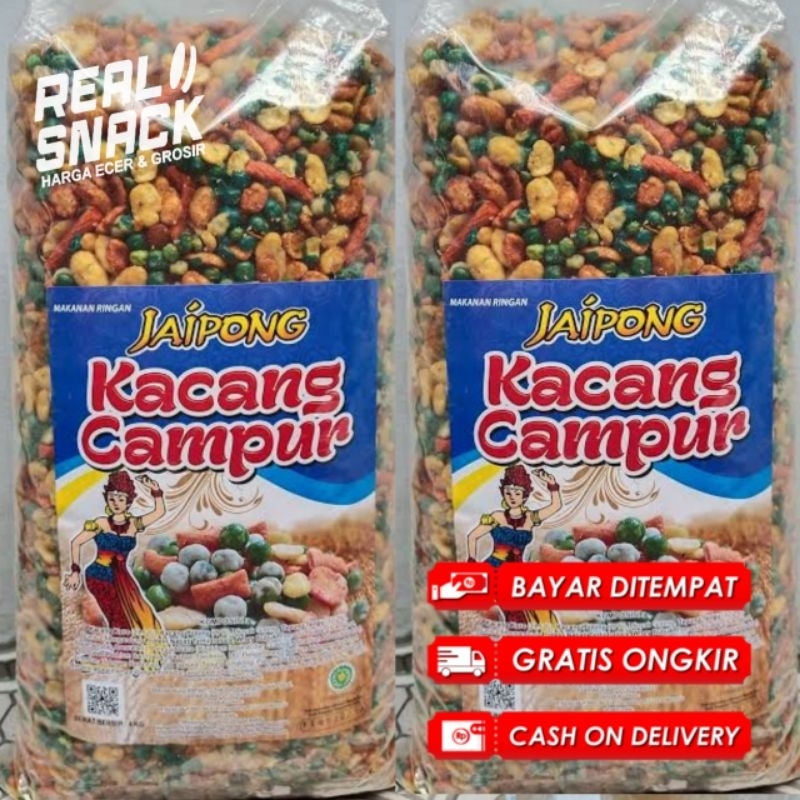 

KACANG CAMPUR JAIPONG 4KG 1BAL (GRATIS PACKING EXTRA)