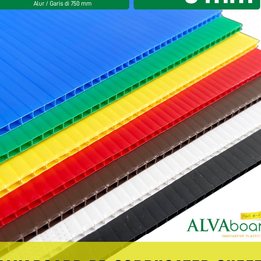 

FG2 AAboard Lembaran PP Ukuran 5x75 cm Tebal 3 mm Tersedia 7 Varian Warna P x L x T Bundling Isi Per 3 Pcs