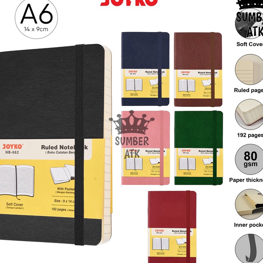 

HJ6 Ruled Notebook Diary Agenda Buku Catatan Bergaris Joyko NB662