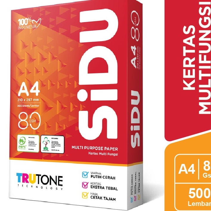 

FG2 Kes HVS A4 8 gsm SIDU 1rim Lembar