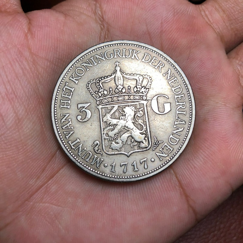 Koin Kuno 3 G Willem atau William 1717