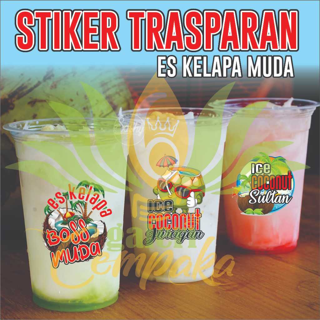 

STIKER TRANPARAN ES KELAPA MUDA VIRAL 100 PCS
