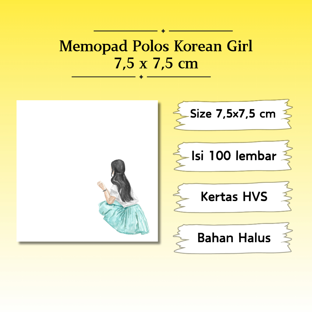 

Memopad Jurnal Korean Girl / Memopad Catatan Polos Korea