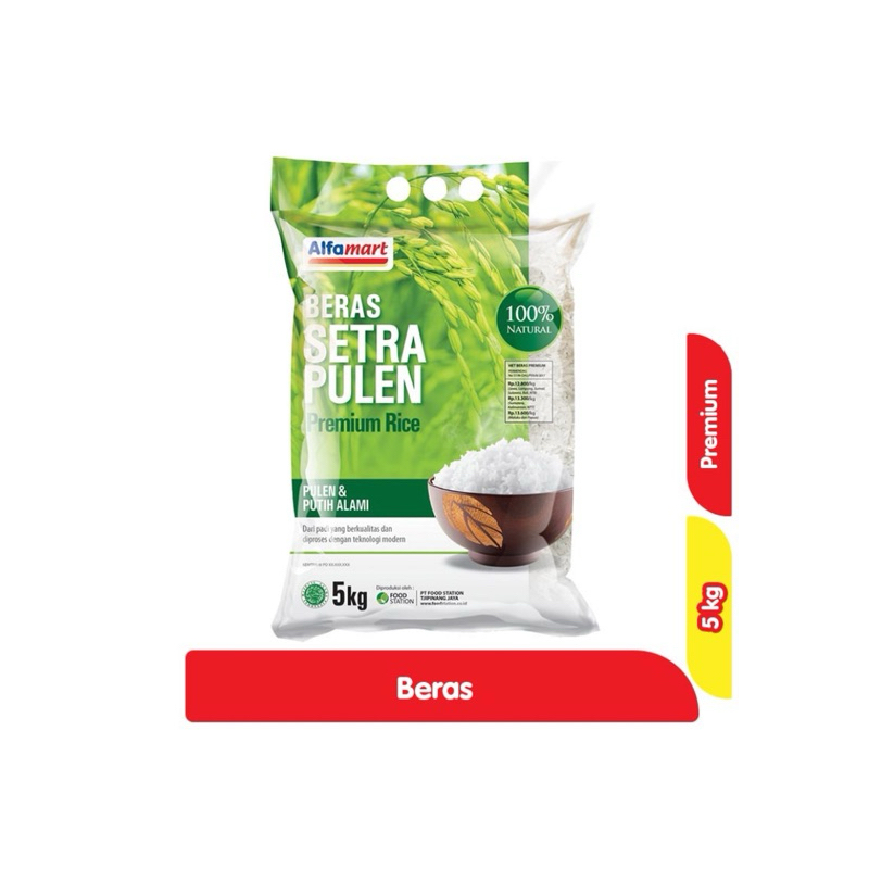 

Alfamart beras sutra pulen 5kg