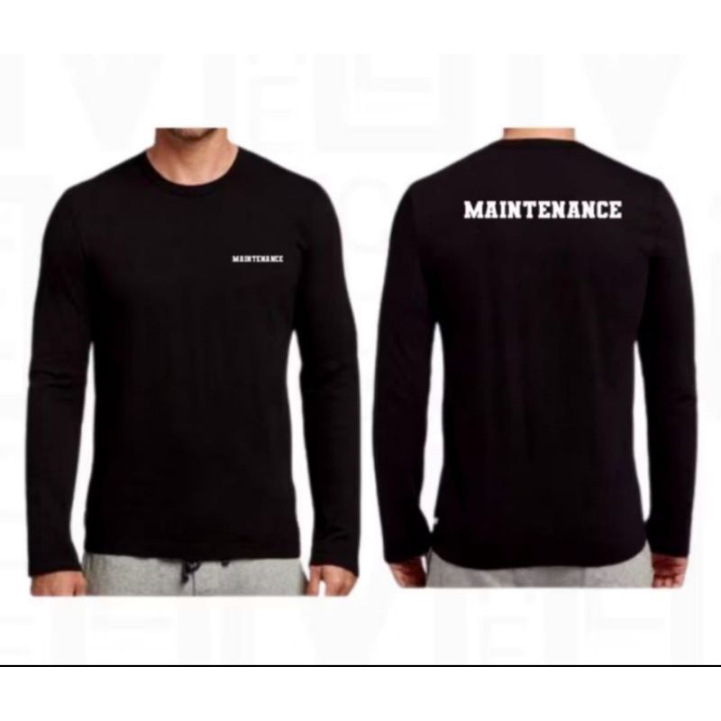 KAOS LENGAN PANJANG MAINTENANCE MOTIF PUTIH