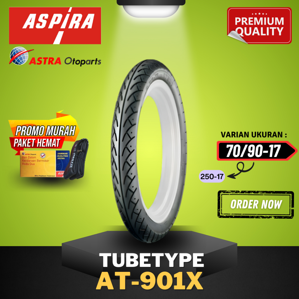 [READY COD] BAN ASPIRA TUBETYPE (NON TUBELESS) AT-901X / AT901 X / BAN LUAR ASPIRA RING 17 250-17 ( 
