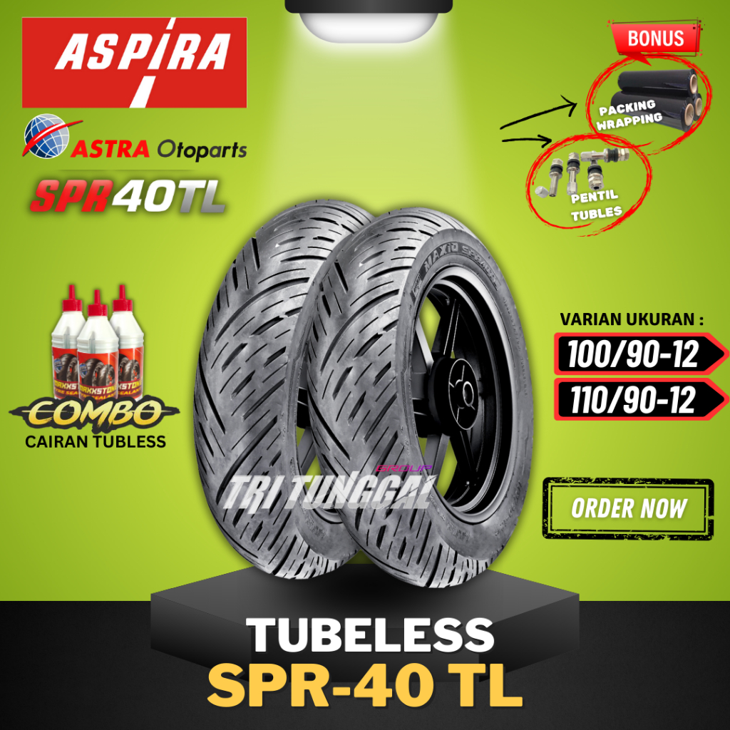 [READY COD] BAN MOTOR RING 12 / BAN ASPIRA 100/90-12 / 110/70-12 ASPIRA MAXIO SPR40 TL / BAN TUBELES