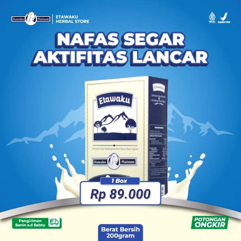 

Etawaku Platinum Susu Etawa Meringankan Sesak Nafas Original 1 Box
