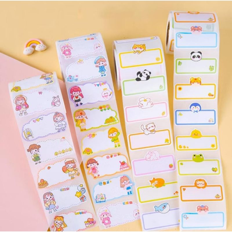 

Nama Label Stiker Kartun Lucu/Stiker Label Kertas Nama Kosong Isolasi Stiker Nama Tape Anti Air