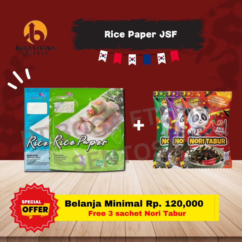 

Rice Paper JSF / Banh Trang High Quality Rice Paper 22cm (PROMO!) HALAL