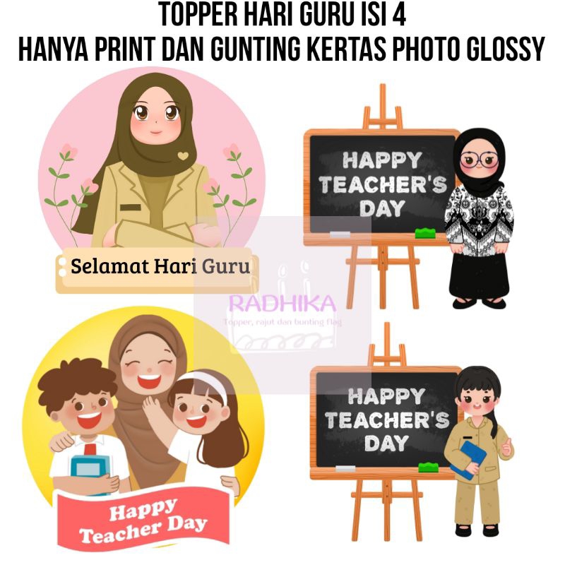 Topper selamat hari guru isi 4 happy teacher day