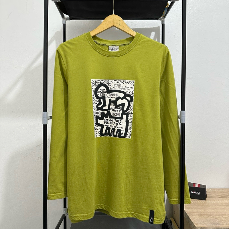 Longsleeve T-shirt Keith Haring New Drawing Radiant Baby in Green
