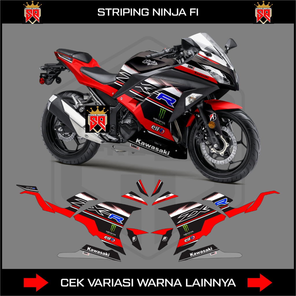 STRIPING NINJA FI 250 OLD / DECAL STICKER KAWASAKI NINJA 250 FI LAMA-OLD