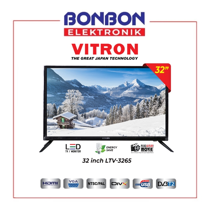 Vitron LED TV 32 Inch LTV 3265 / LTV3265 USB MOVIE HDMI LED TV Murah