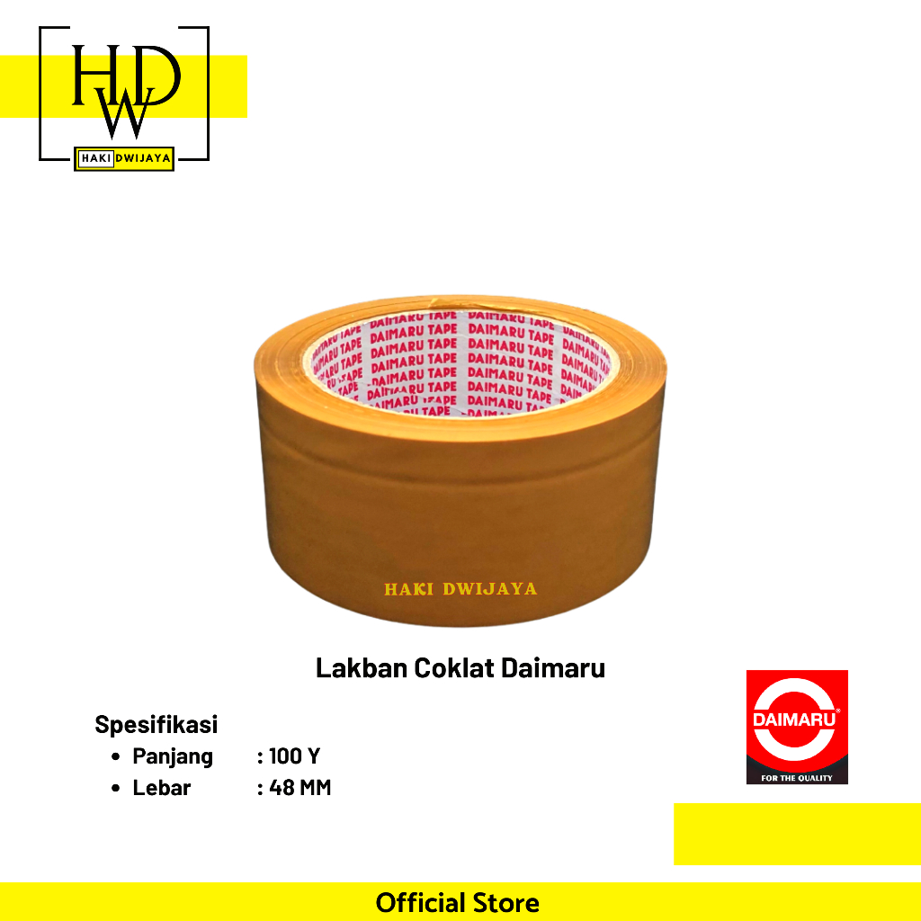 

Daimaru OPP Lakban 48 mm x 100 Yard - Coklat