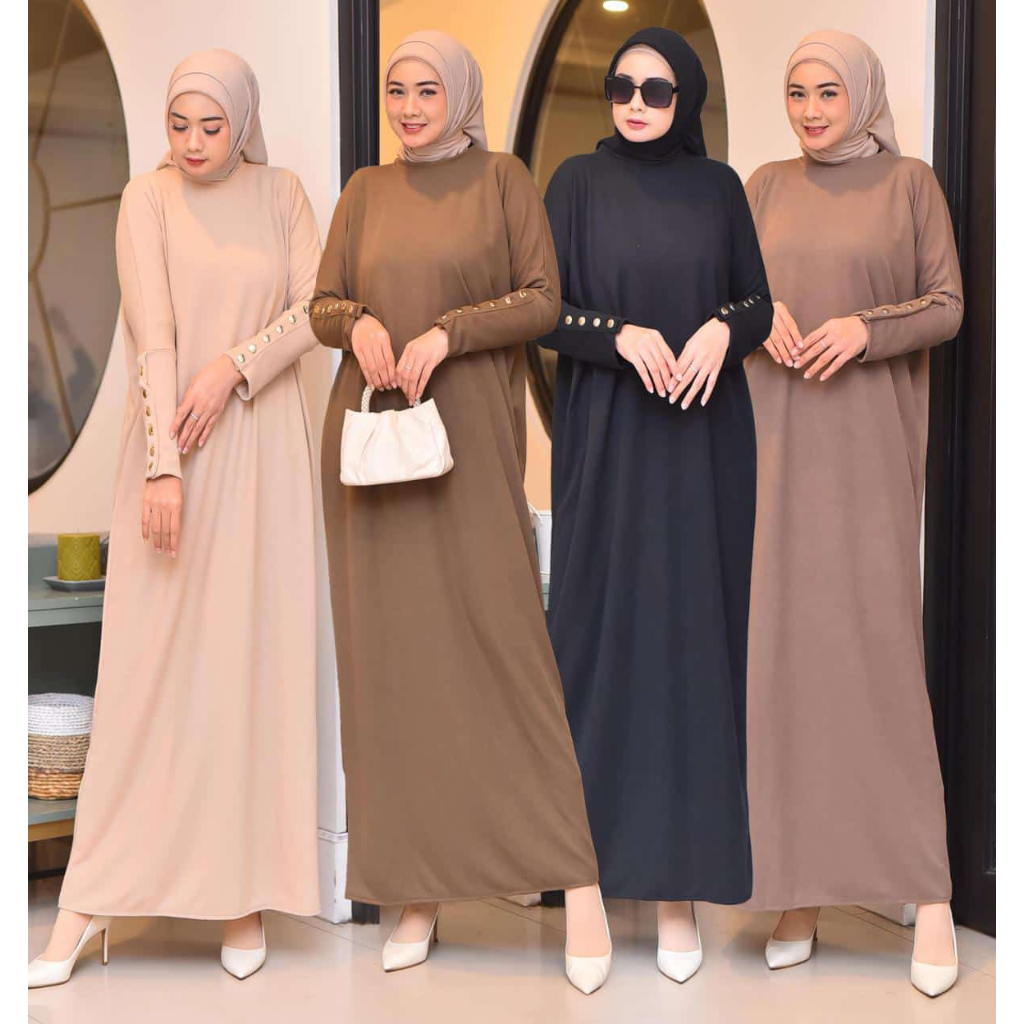 Gamis Inara Knit Betwing Premium LD 120-130 - Pakaian wanita
