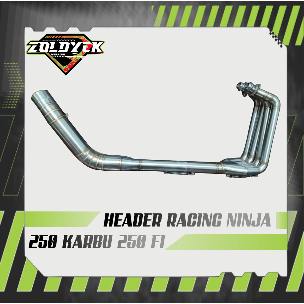 HEADER LEHERAN KNALPOT RACING NINJA 250 KARBU 250 FI CUSTOM 4 SILINDER - NINJA 250FI