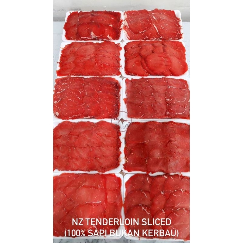 

AUST | NZ TENDERLOIN SLICED BEEF | HAS DALAM (100% SAPI BUKAN KERBAU)