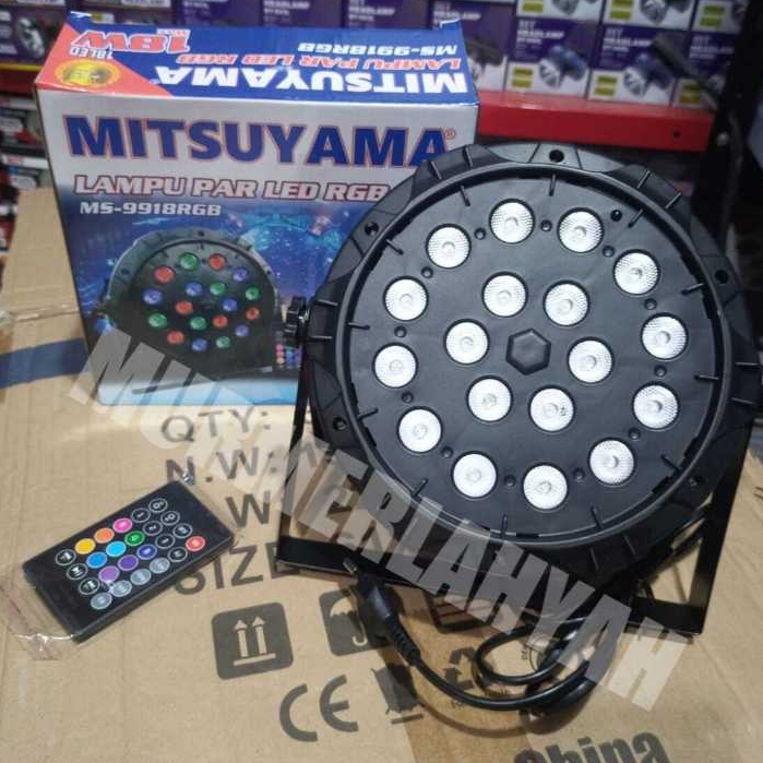 Lampu Par LED MS-9918RGB 18 Watt Mitsuyama 18 LED TERBARU