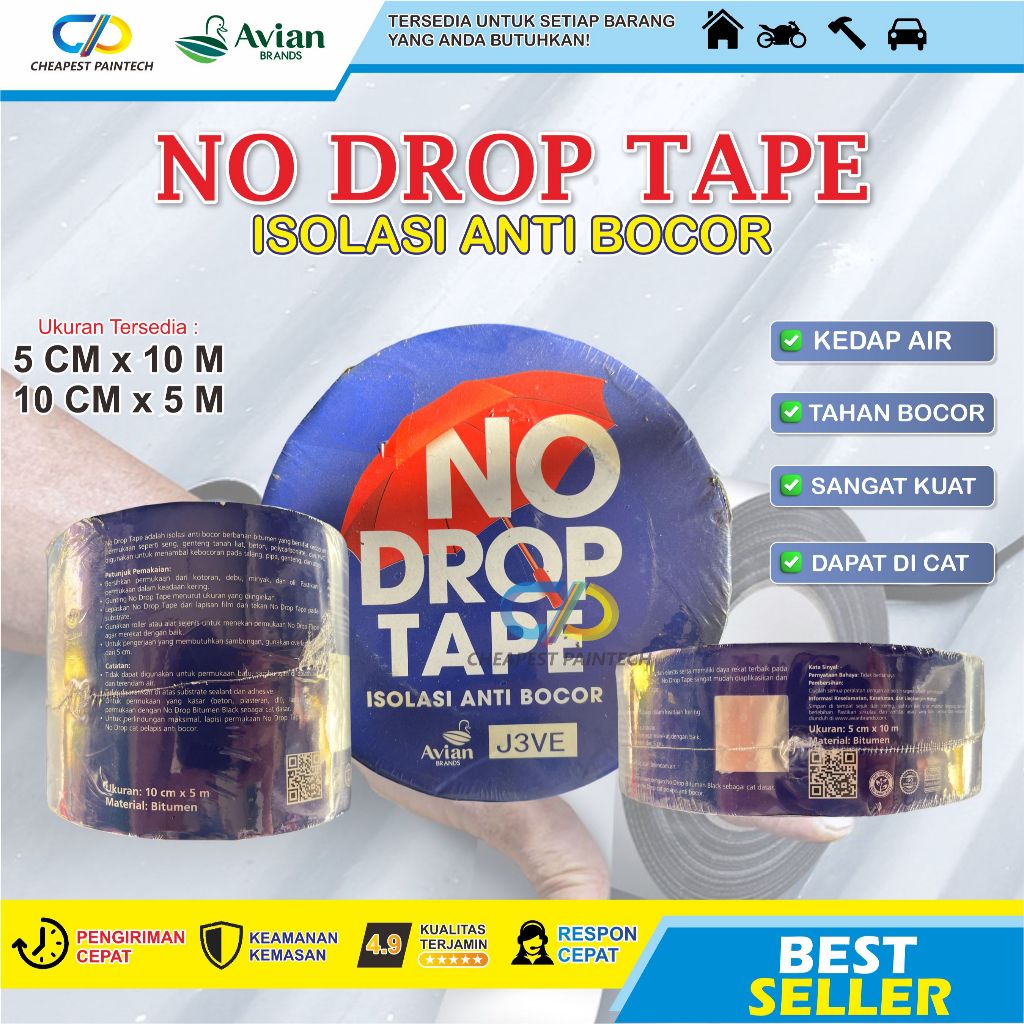 AVIAN No Drop Tape Isolasi anti Bocor,nodrop tape ,flashband no drop 5cm,sealband no drop anti bocor
