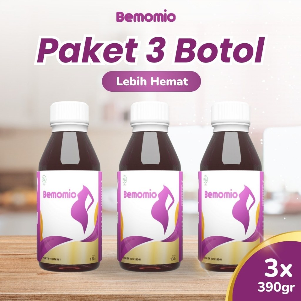 Bemomio Paket 3 Botol - Suplement Bantu Perlancara Siklus Haid dan Mencegah PCOS