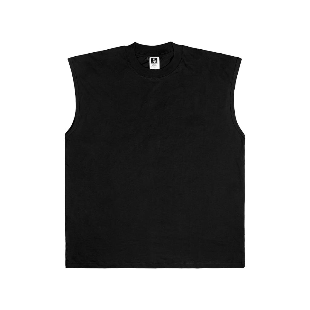 HLPD WeirdWorld | Baju Kaos | Lekbong SleeveLess Tanktop Oversize - Basic Polos Black