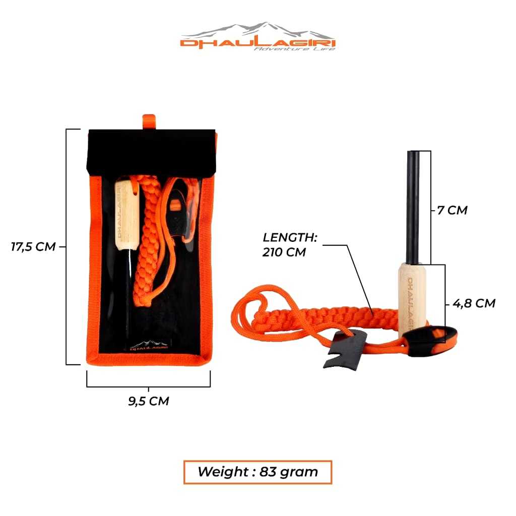 [COD] Fire Starter Whistle (Peluit) - Pemantik Api Magnesium - Pembuat Api Darurat Survival Outdoor