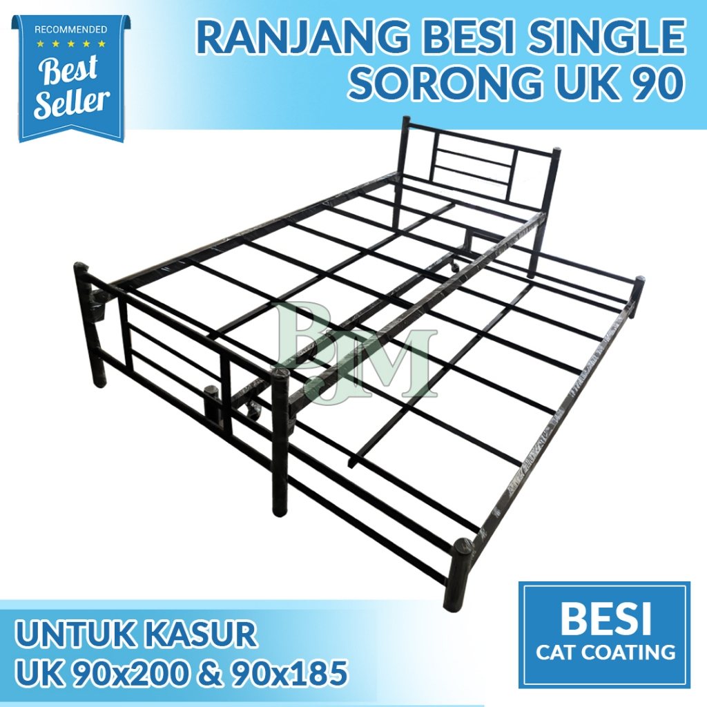 Ranjang single Ranjang besi+ Ranjang sorong