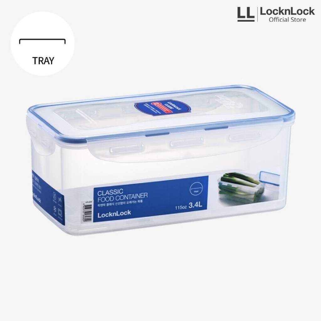 LocknLock Classic Kotak Serbaguna Rectangular Tall 3.4L With Tray - HPL848