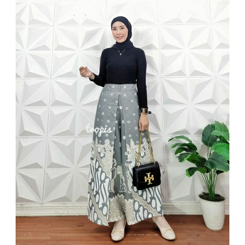 Celana kulot LAYER TRUNTUM celana batik tumpuk kerja kantoran bawahan kebaya celana kondangan celana