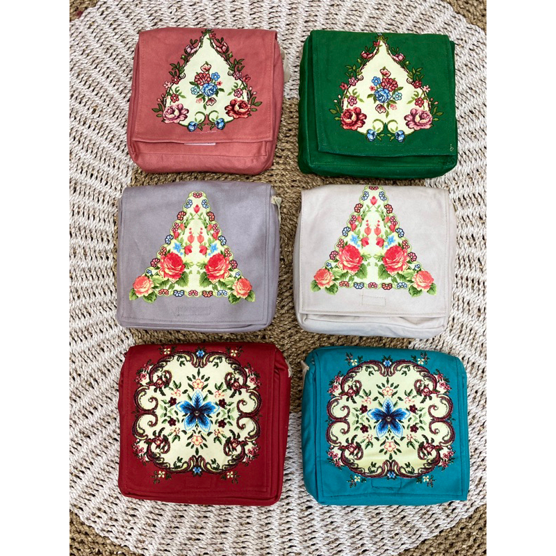 Sajadah Tas Bahan Swede Halus Lembut 70x110 | Sajadah Tas Persegi Kecil Suede Kanebo Turki