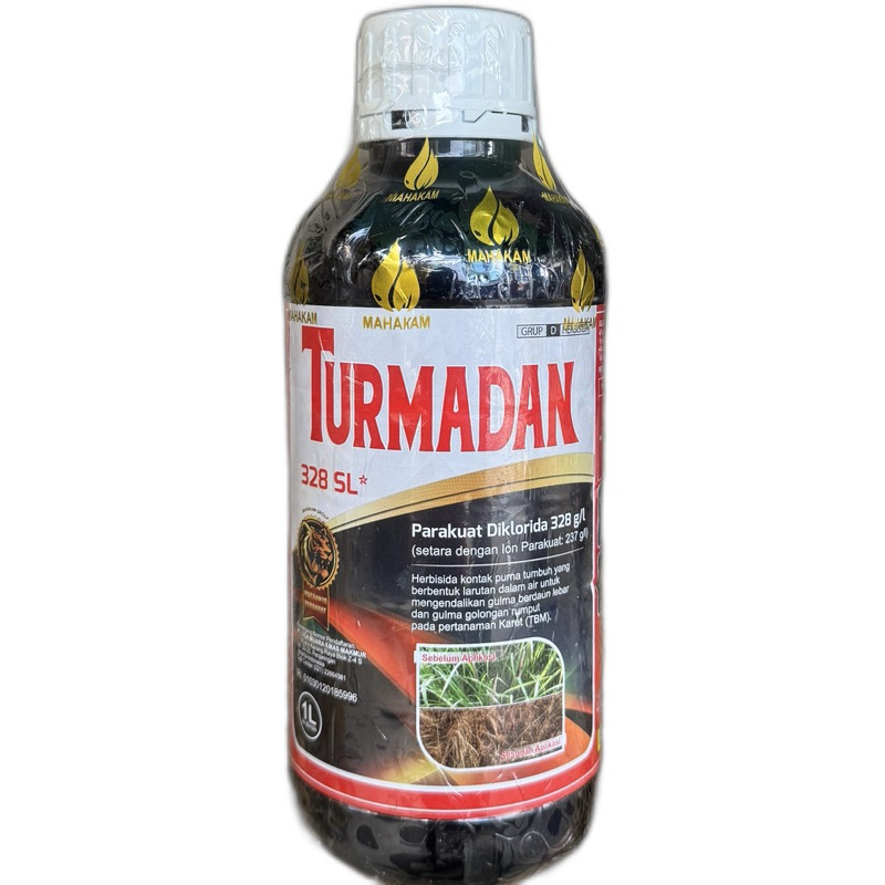 HERBISIDA TURMADAN 328 SL 1 LITER + GRANDALLY 25 WP 5 GRAM/RACUN KONTAK GULMA LEBAR RUMPUT KARET 1L