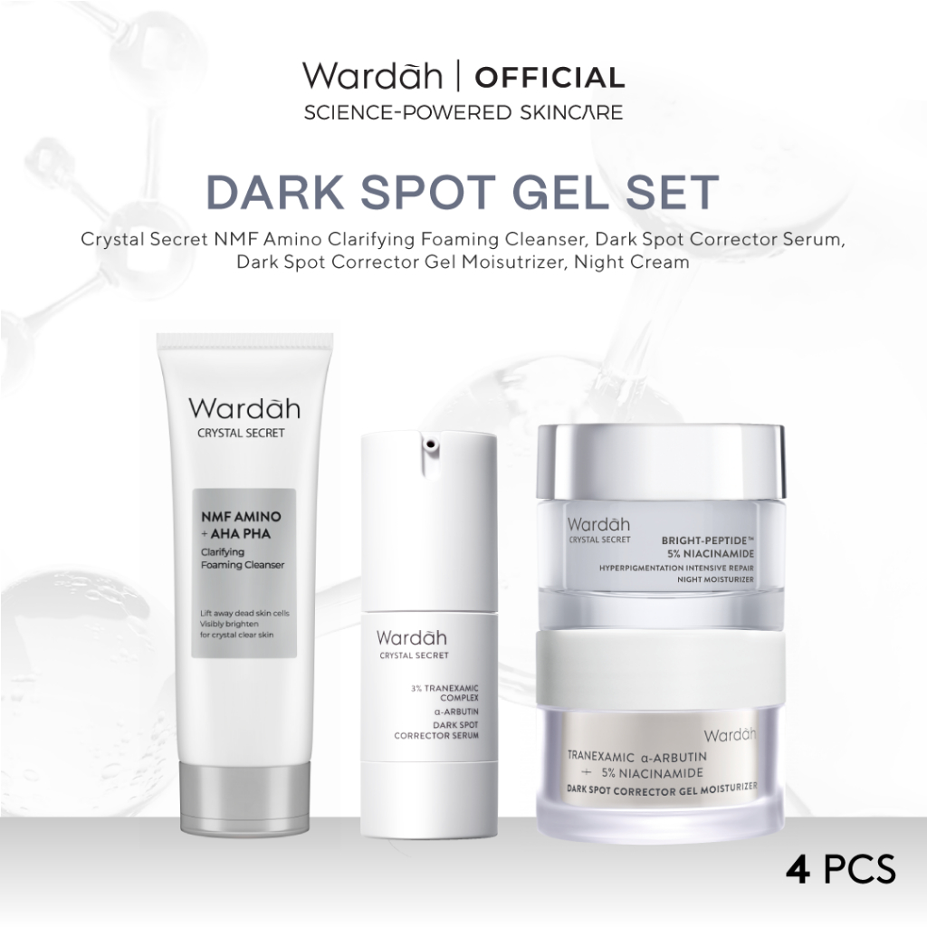 WARDAH Paket Essential - Serum + Moisturizer + Cleanser - Azeclair Acne Set / Vit C Healthy Glow / T