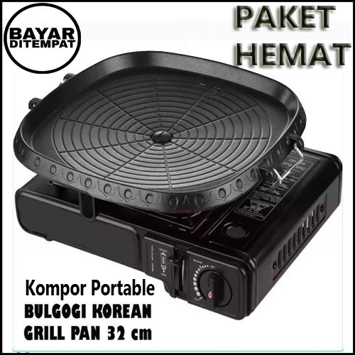 PAKET MURAH MERIAH kompor portabel niko+bulgogi grill pan