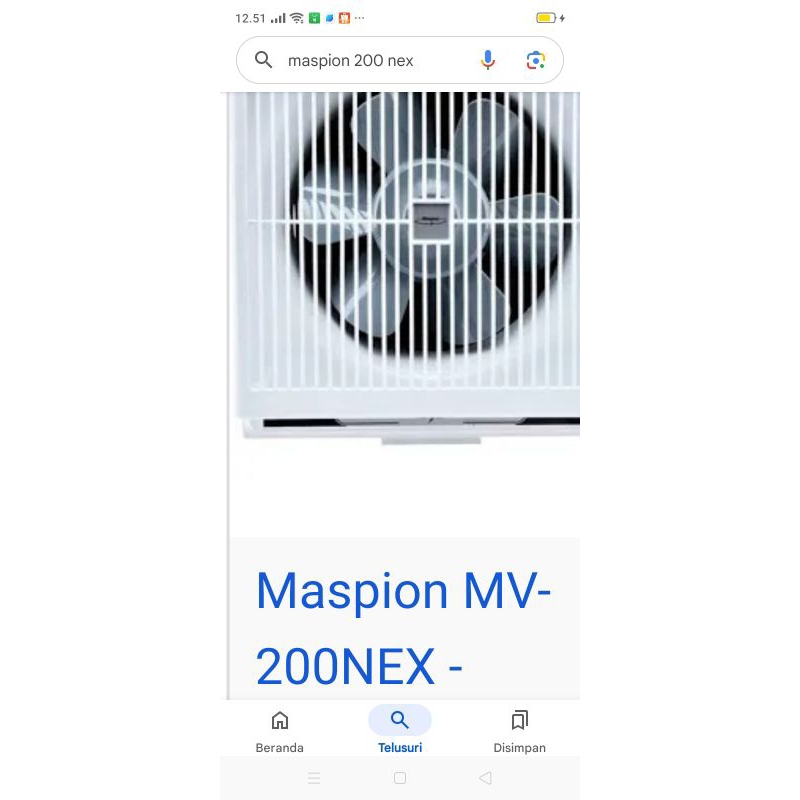 kipas dinding/exhaust fan Maspion 8inch 200nex