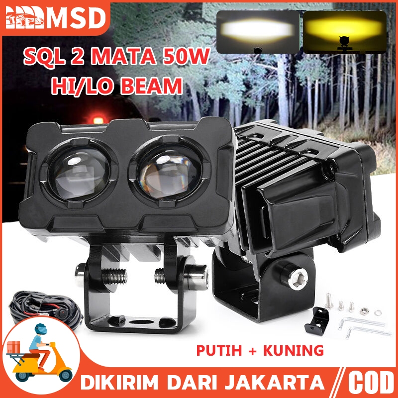 Lampu Tembak Sorot LED Laser 2 Mata/Lampu Sorot Led/Lampu Tembak SQL 2 Mata Polos Super Terang/Lampu