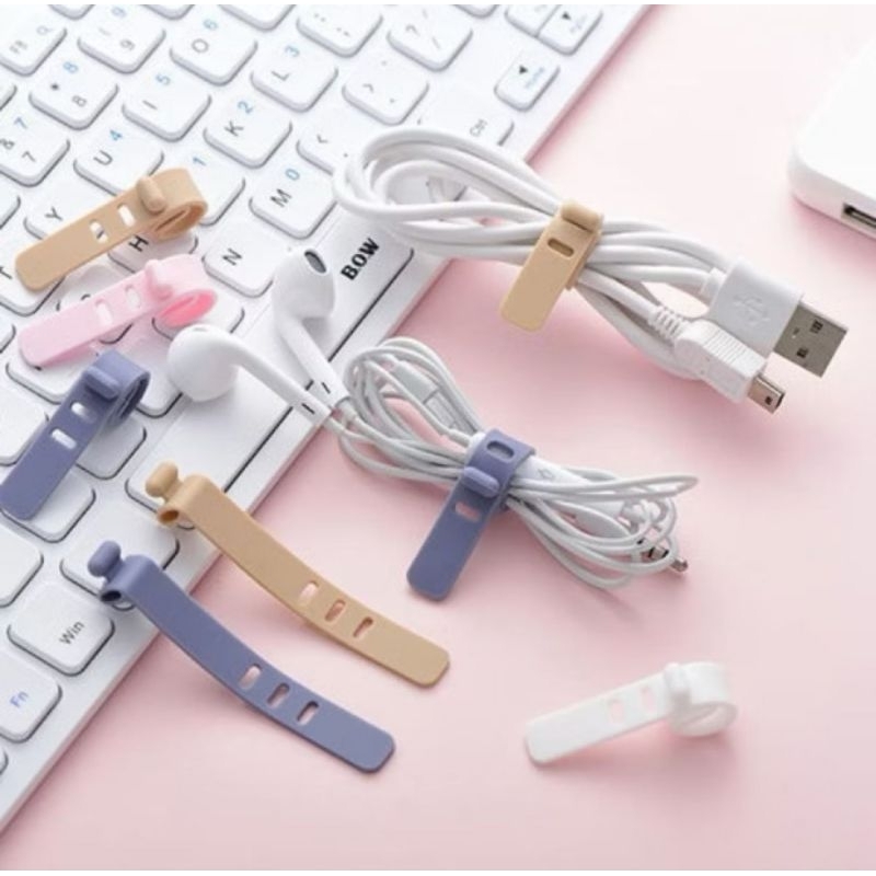 Pengikat Kabel Charger Bahan Silikon Karet/ Tali Pengikat Kabel Charger