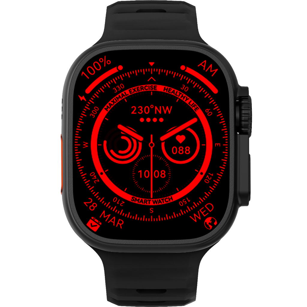 Opmo Stargazer Ultra Smartwatch Pria 2.0 Inch Display, Cek Kiblat, Pengingat Waktu Sholat, Custom Wa