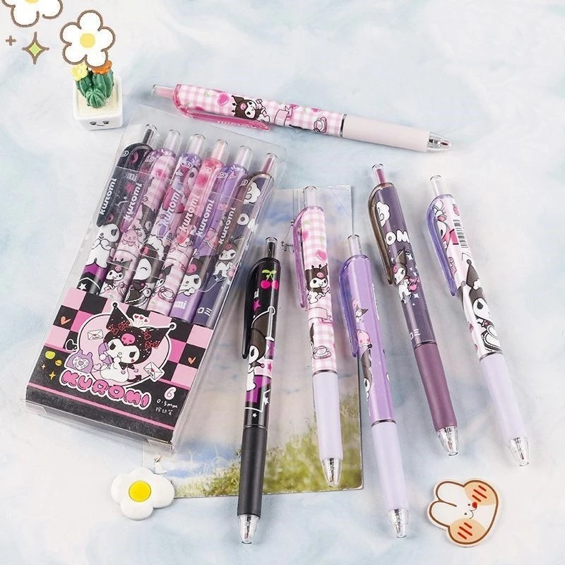 

【ZORIES】KUROMI 6 Pcs/Set Pulpen gel mekanik karakter lucu sekolah kantor pelajar kartun Pena berbagai macam motif Alat tulis Kado hadiah gift anak 6 Pcs/Set Motif KUROMI pulpen gel warna warni pulpen gel 1 pack