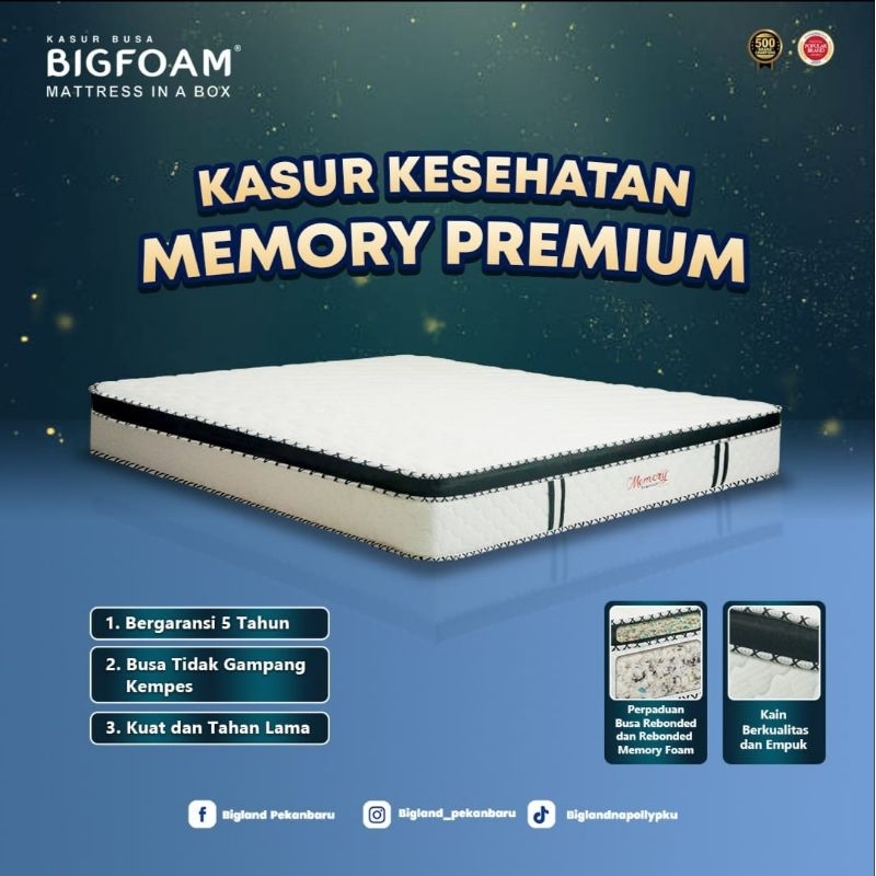 kasur full busa (tanpa per) memory foam bigfoam 180x200 160x200 120x200