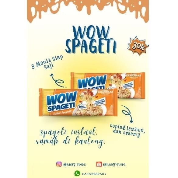 

Nnays WOW Spaghetti Instant Creamy Carbonara 88gr/ Meaty Bolognaise 84gr